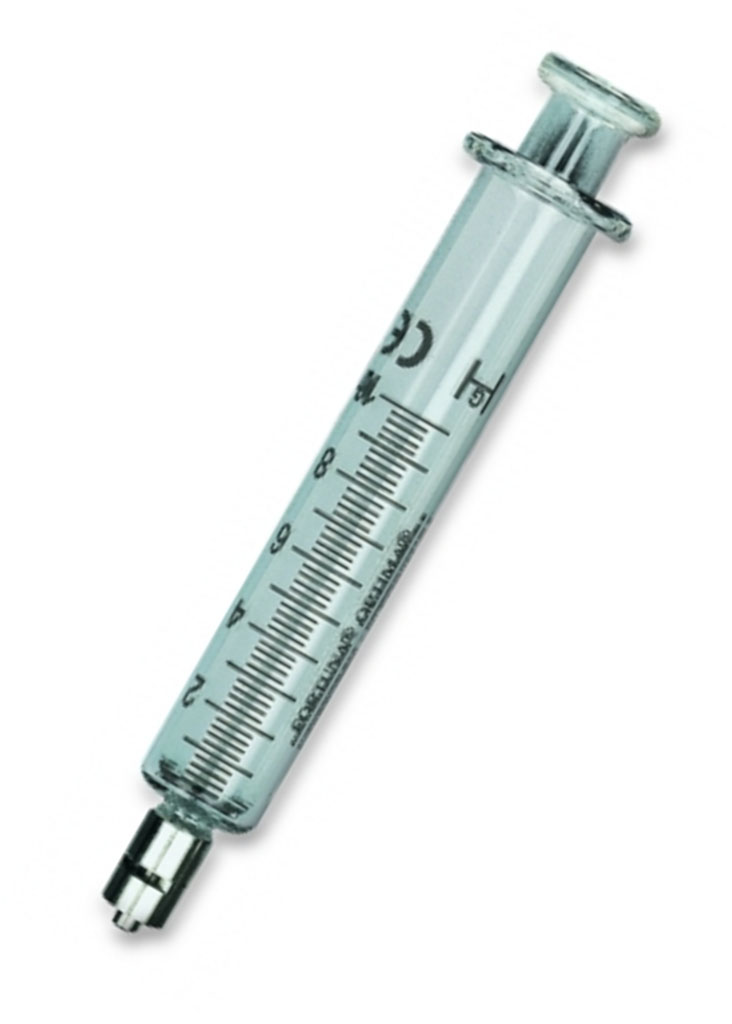 Borosilicate Glass Syringe, 3mL, w/ Metal Luer Lock tip
